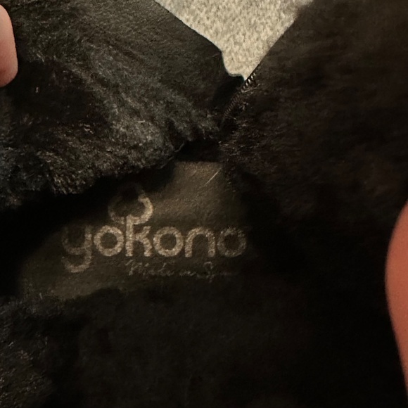 Yokono Black Leather boots with fur, made in Spain, Women’s size 8 (38) - Picture 7 of 11